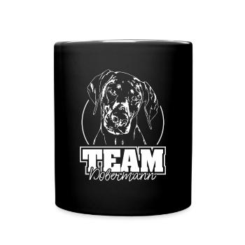 TEAM DOBERMANN Dobie Hundesport Hunde IGP Wilsigns - Tasse einfarbig - Schwarz - Vorne