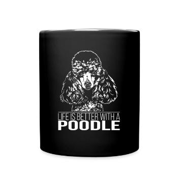 POODLE life is better Hunde Sort Wilsigns - Mug uni - noir - Devant