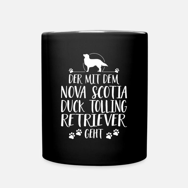 DER MIT NOVA SCOTIA DUCK TOLLING RETRIEVER GEHT - Tasse einfarbig - Schwarz