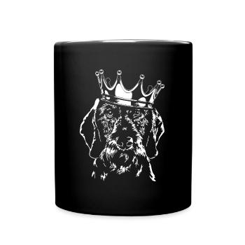 ROUGH-HAIRED DACHSHUND Crown Dogs Dog Wilsigns - Full Colour Mug - black - Front