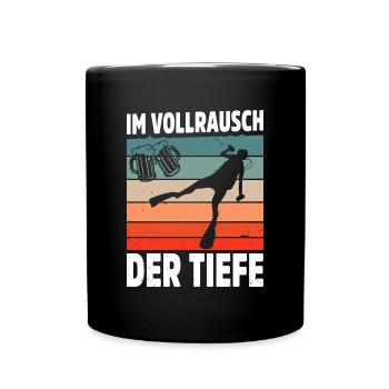 Tauchen Schorcheln Taucher Apnoe Scuba Tauchen - Tasse einfarbig - Schwarz - Vorne
