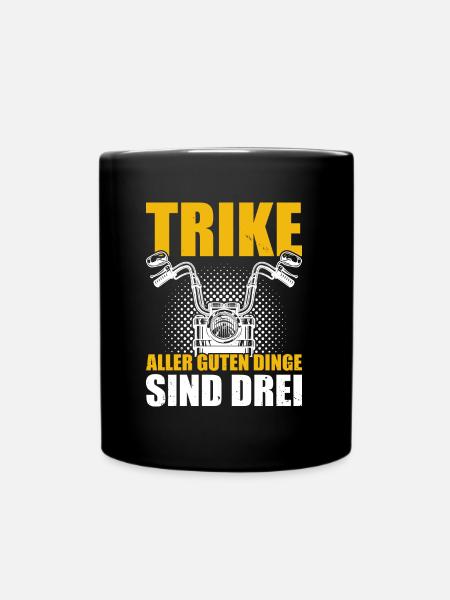 Triker Triken Biker Motorsport Motorrad Trike - Tasse einfarbig - Schwarz