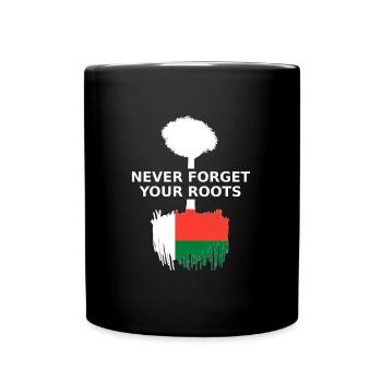 Madagaskar Never Forget Your Roots - Tasse einfarbig - Schwarz - Vorne