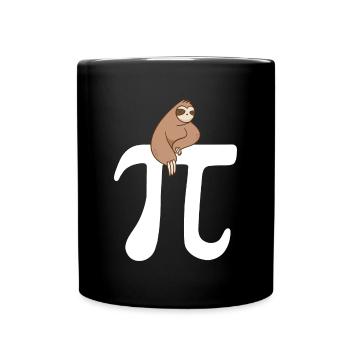 Math Paresseux Pi - Mug uni - noir - Devant