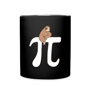 Math Paresseux Pi - Mug uni - noir - Devant