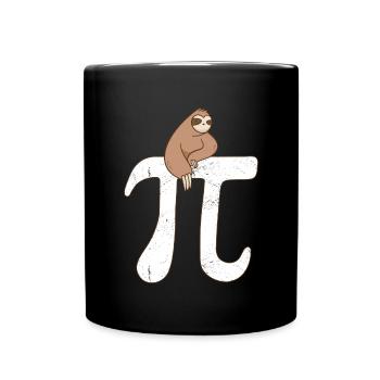 Math Paresseux Pi - Mug uni - noir - Devant