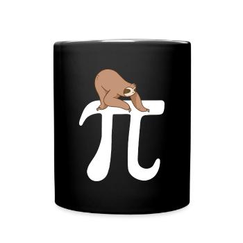 Math Paresseux Pi - Mug uni - noir - Devant