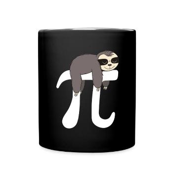 Math Paresseux Pi - Mug uni - noir - Devant