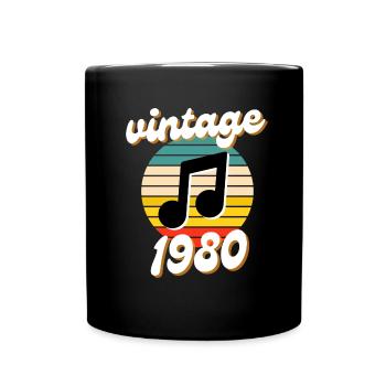 né millésime année 1980 idée cadeau - Mug uni - noir - Devant