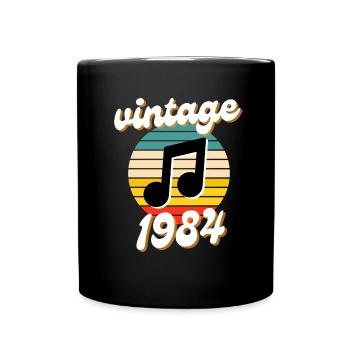 né millésime année 1984 idée cadeau années 80 - Mug uni - noir - Devant
