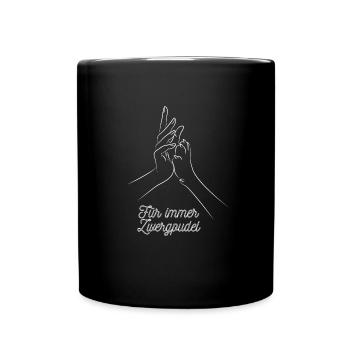 Für immer zwergpudel hund pfote geschenk idee - Tasse einfarbig - Schwarz - Vorne