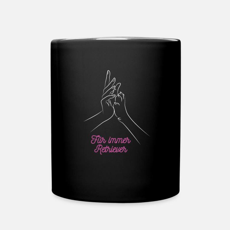 Für immer retriever hund pfote geschenk idee - Tasse einfarbig - Schwarz