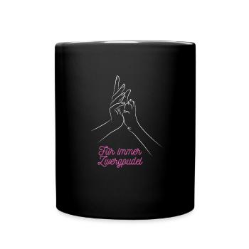 Für immer zwergpudel hund pfote geschenk idee - Tasse einfarbig - Schwarz - Vorne