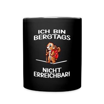 bergwandern servus alpin wanderung bergtags - Tasse einfarbig - Schwarz - Vorne