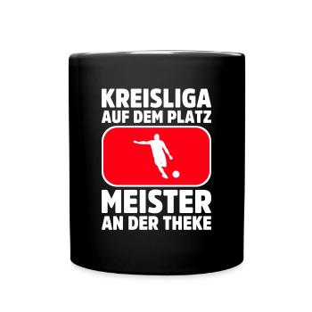 Fußballspieler Geschenk Fußball Fan Fußballer - Tasse einfarbig - Schwarz - Vorne