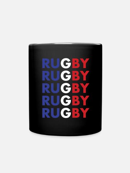 Rugby Rugby Rugby Rugby Rugby France Rugby - Tasse einfarbig - Schwarz