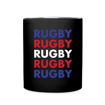 Rugby Rugby Rugby Rugby Rugby New Zealand Rugby - Tasse einfarbig - Schwarz - Vorne