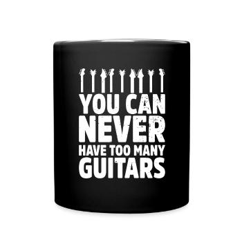 Gitarrist Gitarrenspieler Gitarrenmusiker Rockband - Tasse einfarbig - Schwarz - Vorne