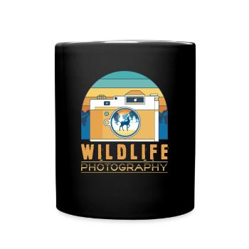 Wildlife Photography Animals Photographer Retro - Full Colour Mug - black - Front