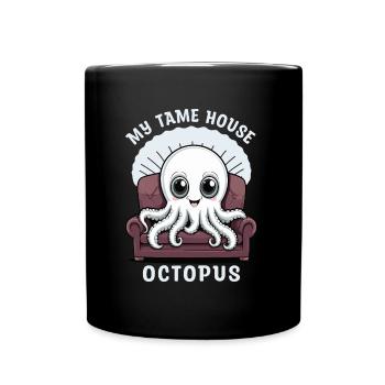 Pieuvre mignonne - Mug uni - noir - Devant