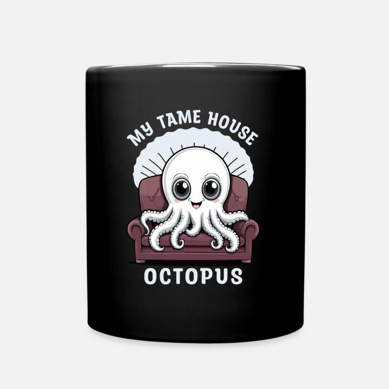 Sød blæksprutte - Ensfarvet krus - sort