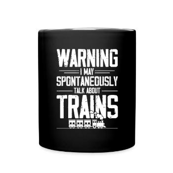 Train Lover Locomotive Model Railway - Full Colour Mug - black - Front
