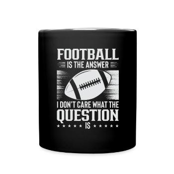 football américain - Mug uni - noir - Devant