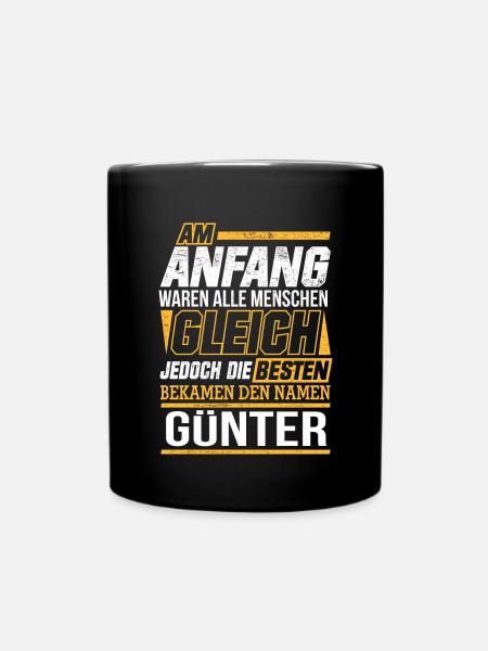 GÜNTER - Die Besten - Tasse einfarbig - Schwarz