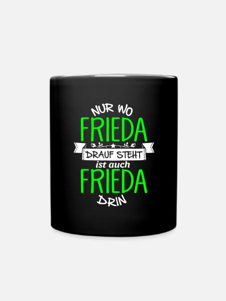 FRIEDA die Echte - Tasse einfarbig - Schwarz