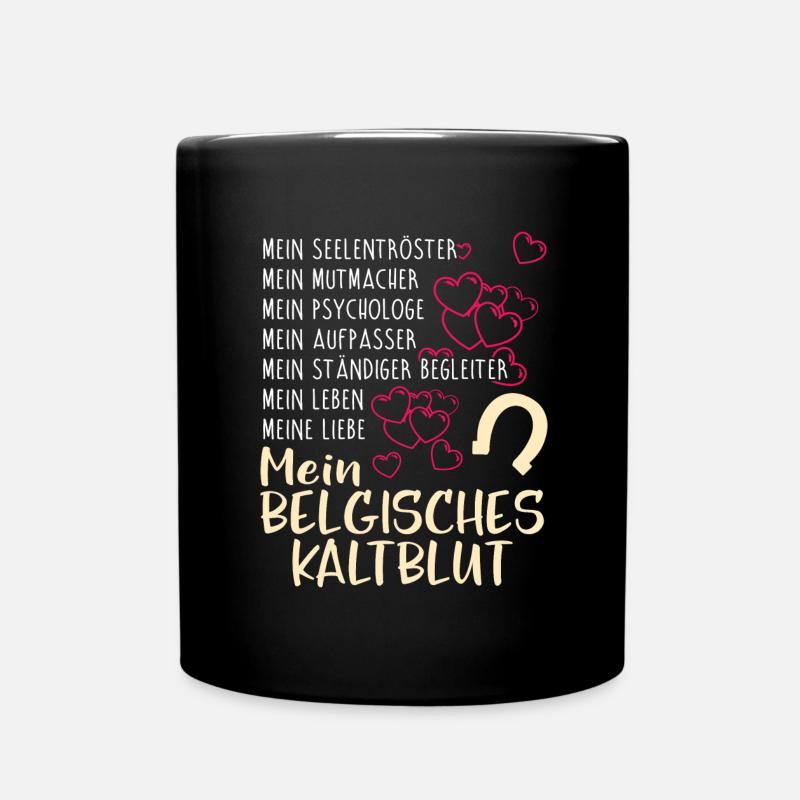 BELGISCHES-KALTBLUT- mein - Tasse einfarbig - Schwarz