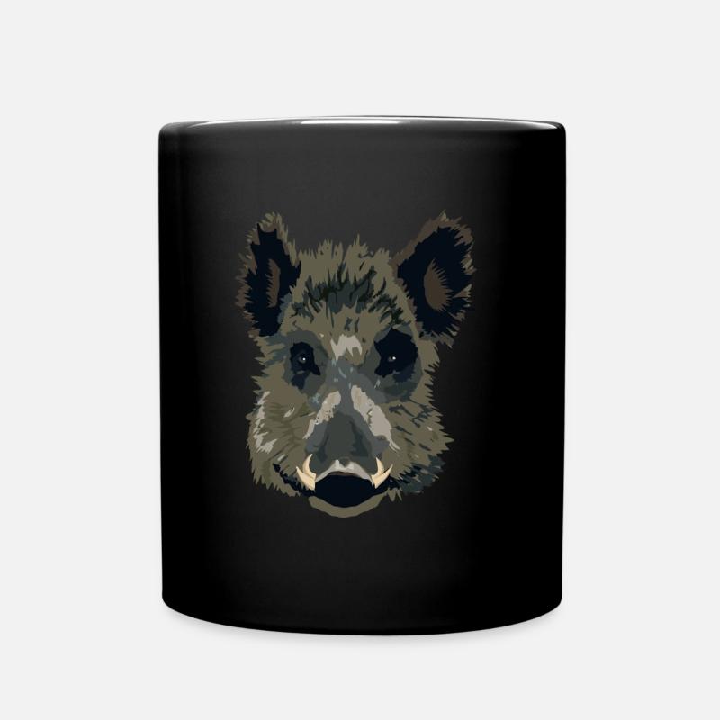 Wildschwein - Tasse einfarbig - Schwarz