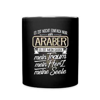 ARABER - Herz - Tasse einfarbig - Schwarz - Vorne