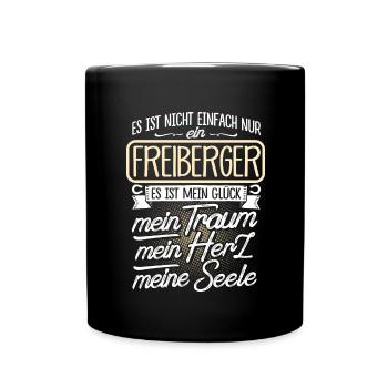 FREIBERGER - Herz - Tasse einfarbig - Schwarz - Vorne
