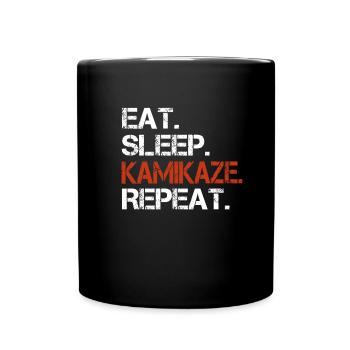 Mangez Sommeil Kamikaze Repeat - Mug uni - noir - Devant