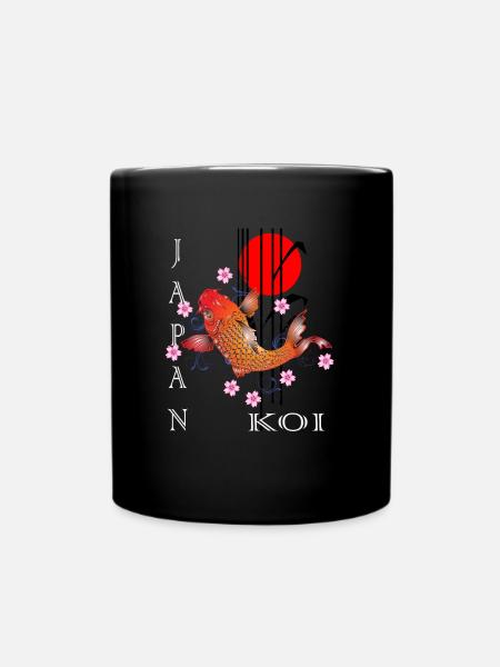 Japan Koi , Zierkarpfen,Fisch,Hobby,Geschenk - Tasse einfarbig - Schwarz
