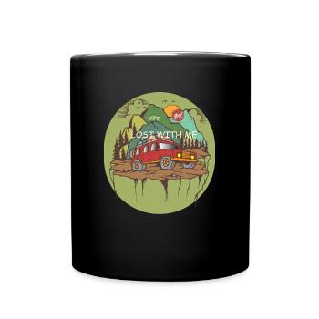 Aventure Nature Vacances Loisirs Voyage Camping - Mug uni - noir - Devant