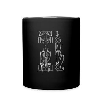Motorsport - Tasse einfarbig - Schwarz - Vorne