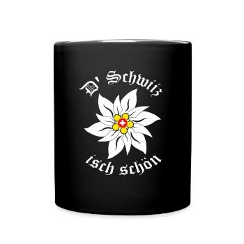 Edelweiss - Suisse - Mug uni - noir - Devant