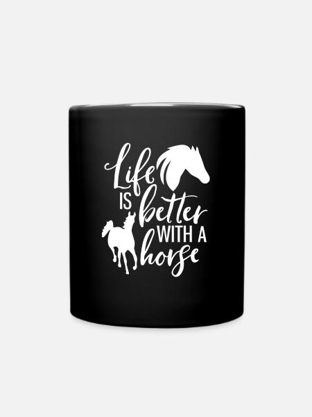 Horse horse rider horse lover gift - Full Colour Mug - black