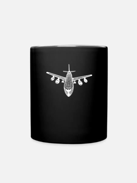 avion - Mug uni - noir