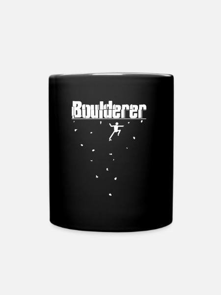 Bouldering Boulderer - Full Colour Mug - black