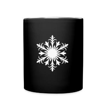 Flocon de neige - Mug uni - noir - Devant
