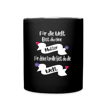 Muttertag - Muttertags Geschenk - Tasse einfarbig - Schwarz - Vorne