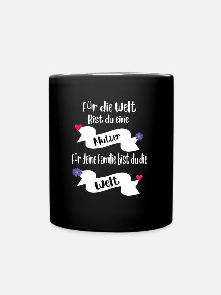 Muttertag - Muttertags Geschenk - Tasse einfarbig - Schwarz