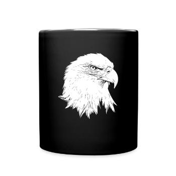 Eagle / Bald Eagle - Full Colour Mug - black - Front