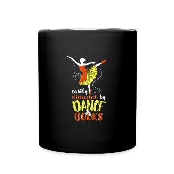 Ballet Distrait De La Danse Et Des Livres Cadeau - Mug uni - noir - Devant