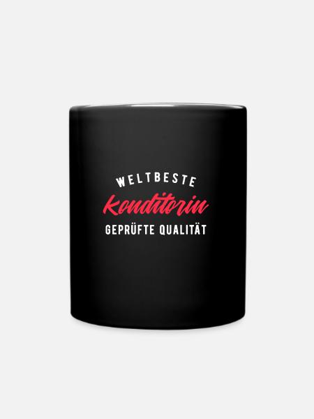 Konditorin - Tasse einfarbig - Schwarz