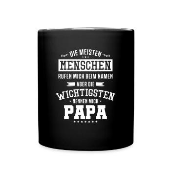 Papa dit - Mug uni - noir - Devant