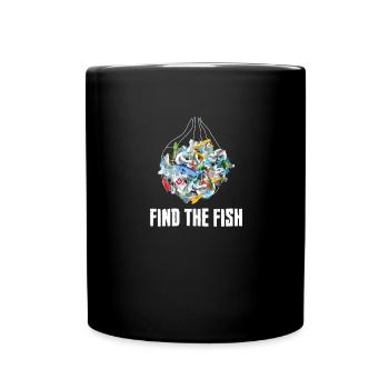 Trouver le poisson - changement climatique, protection de l'environnement - Mug uni - noir - Devant