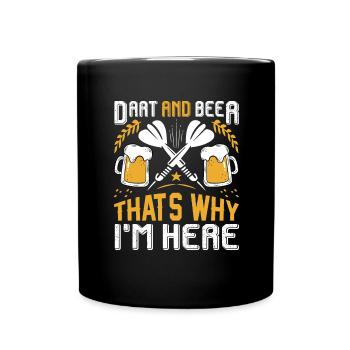 Dart & Beer C'est pourquoi je suis ici - Mug uni - noir - Devant